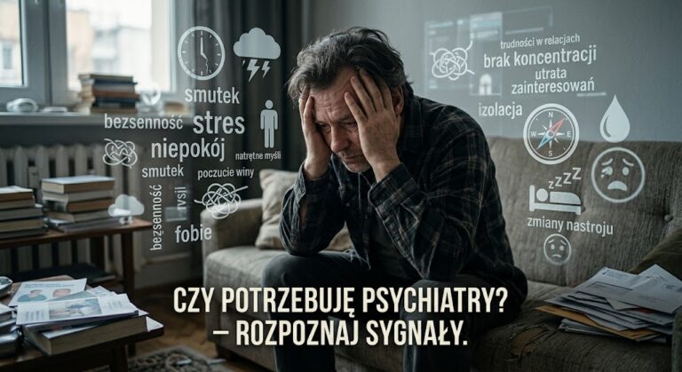 Czy potrzebuję psychiatry? 50 objawów, że warto zgłosić się do psychiatry 2026 – test, diagnoza i leczenie