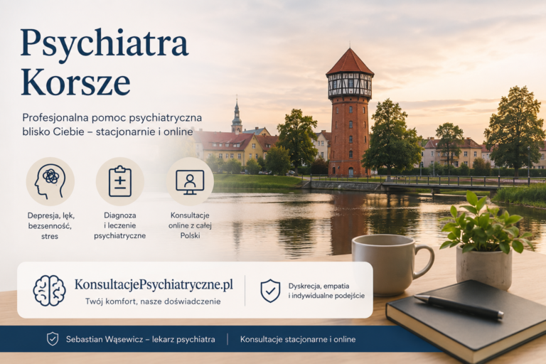 Psychiatra Korsze – pomoc psychiatryczna online i stacjonarna dla mieszkańców Korsz