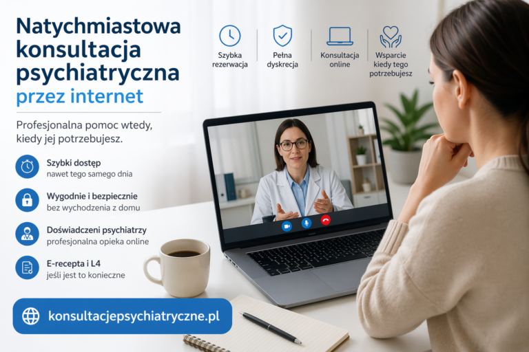 Gdzie kupię natychmiastową konsultację psychiatryczną przez internet?