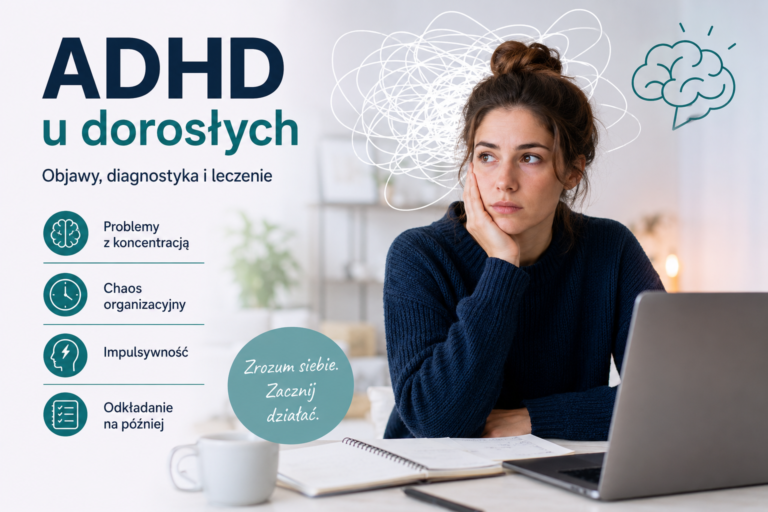 ADHD u dorosłych – objawy, test, diagnostyka i leczenie ADHD 2026