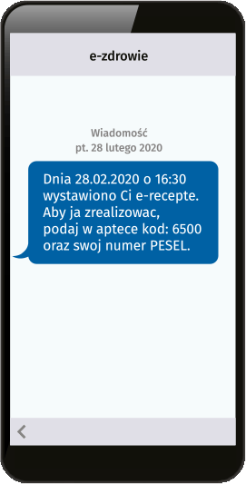 e-recepta bez wychodzenia z domu (SMS)