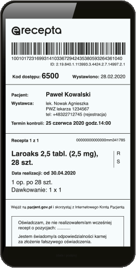 e-recepta bez wychodzenia z domu (e-mail)