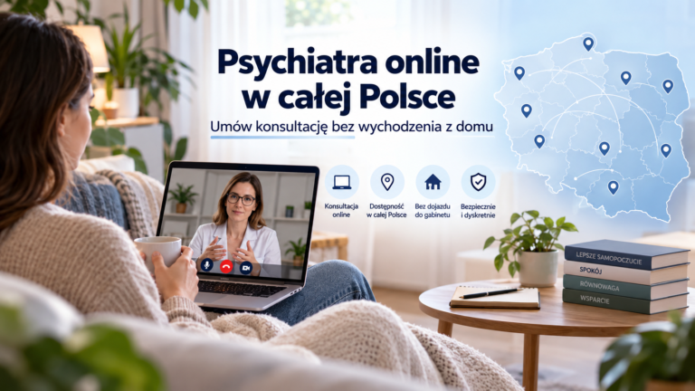 Psychiatra online w całej Polsce – umów konsultację bez wychodzenia z domu