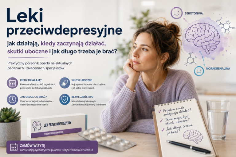 Leki przeciwdepresyjne – jak działają, kiedy zaczynają działać, skutki uboczne i jak długo trzeba je brać?