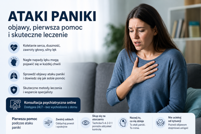 Ataki paniki – objawy, pierwsza pomoc i leczenie | Psychiatra Online 24/7