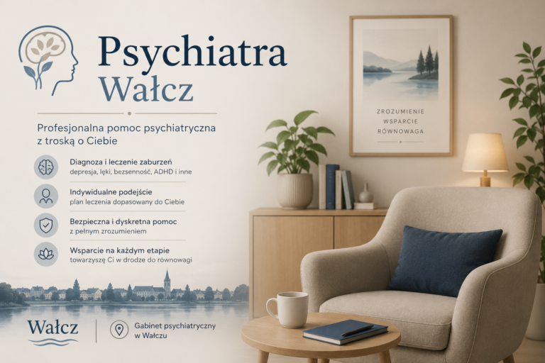 Psychiatra Wałcz – profesjonalna pomoc psychiatryczna online i stacjonarna